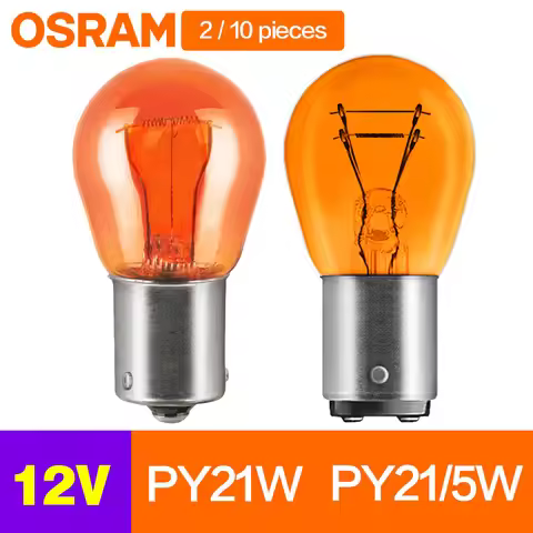 Auto Lamps Brake Light Backup Yellow Halogen Bulbs Red OSRAM PY21W 7507 12088 7506Y PR21/5W 12495 PY