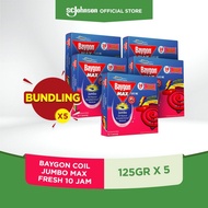 Baygon Anti-Mosquito Burn - Jumbo Fresh Dengue Fever 10 Hours - X5