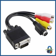 MOOMMY Multi Device Compatible VGA To AV Cable For Home Theater Setups 15CM 5 9in