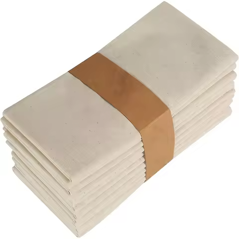 Set Of 6/10/12 45x45cm Tablecloth Napkins, Durable Polyester Thickened Pads, Reusable Kitchen, Dinin