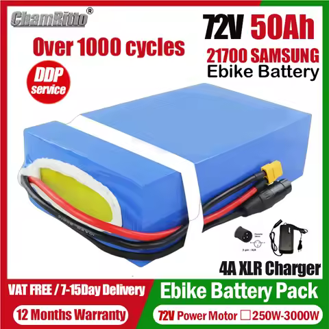 Electric bicycle Battery 72V 20ah 30ah 40ah 50ah E bike 84V 5000W Power Electric vehicle 72V Bafang 