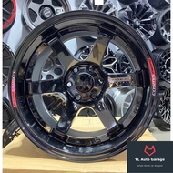 [4x4] TE37SL Sport Rim [Gloss Black] Wheel 16x8.5JJ ET-15 (6x114.3)