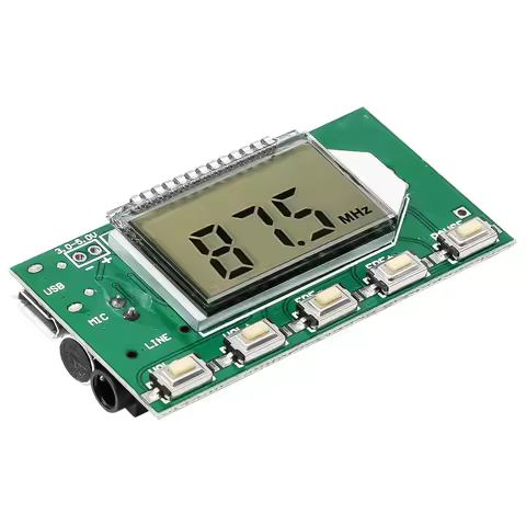 FM Transmitter Module DSP PLL DC 3V-5V 87-108MHz Stereo Digital Wireless Microphone Board Multi-func