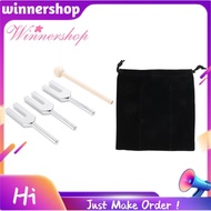 Angel Tuning Fork Set - 4096 Hz, 4160 Hz, 4225 Hz - Therapeutic Instrument Set with Wooden Strike an