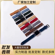 Leather Thickened Fit Watch Band Double-Line Hamilton Personality22mm2024.2.28Seiko20Dituo Hair General-Purpose In stock
