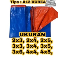 A12 KOREA Plastic Tarpaulin Various Sizes 2x3, 2x4, 2x5, 3x3, 3x4, 3x5, 3x6, 4x4, 4x5 meters