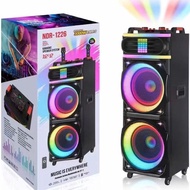 NDR-1226 MAX POWER 3000W P.M.P.O  KARAOKE SPEAKER SYSTEM 12"2 COLORFUL FRONT LED    MODEL: NDR-1226