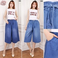 CELANA KULOT PENDEK WANITA BAHAN DENIM / CELANA KULOT LEVIS 7/8