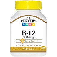 美國21st Century 維他命B12, 500微克 110片