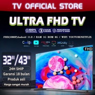 ALDO TV 32/43 inci Smart TV Android 11.0 LED FHD Televisi 32 inci android tv