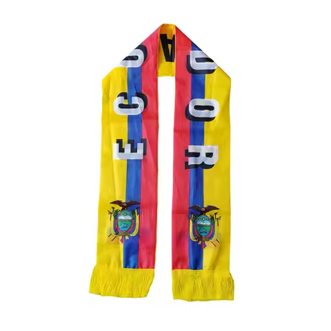 Flagnshow 100% Polyester Ecuador Flag Scarf