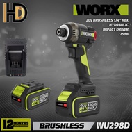 WORX 20V WU298D Cordless 1/4" Hex Hydraulic Impact Driver / Super Silent Impact Driver / Hydraulic I
