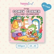 C0mfy Corner Coloring Set, Book of 45 200gsm Thick Paper Paintings, A4 A5 Size, Coloring Pages for A