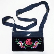 A-6💘Ethnic Embroidery Bag Middle-Aged and Elderly Women's Shoulder Yunnan Ethnic Embroidery Crossbody Mobile Phone Coin