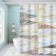 印花浴簾防黴淋浴簾(款式： 57)(180寬x180高)