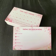 Spa treatment loyalty card, loyalty card size 9x5.4cm, 100 pieces