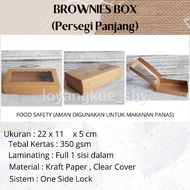 Box/box BROWNIES Rectangle 20x10 22X11/BOX KRAFT 20x10 22 X 11 CM Side Open