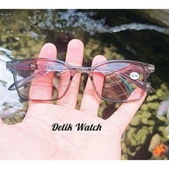 Double Reading Glasses Gray Lens Square Frame Stem Already Spring plus Glasses for Men and Women Siz