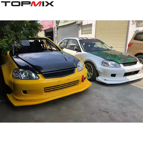 For Honda Civic Type-R EK9 Widebody Carbon Fiber Body Kit (Front Lip, Fenders, Wheel Arches, Side Sk