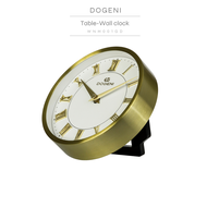 DOGENI นาฬิกาตั้งโต๊ะ-แขวนผนัง Table-Wall Clock (WNM001GD) สีทอง อลูมิเนียม เข็มเดินเรียบ