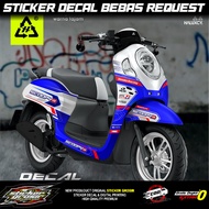 DECAL SCOOPY FULL BODY / DECAL SCOOPY SIMPEL KEREN / DECAL SCOOPY PUTIH / DECAL SCOOPY GLOOSY (SG-01