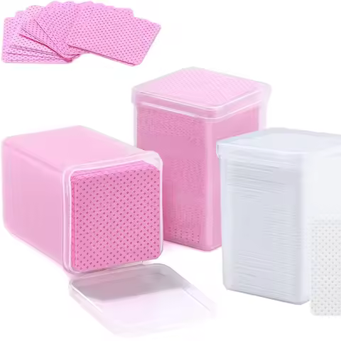 200pcs/Box Lint Free Nail Wipes Gel Nail Polish Remover Wipes Absorbent Acetone Nail Glue Polish Cle