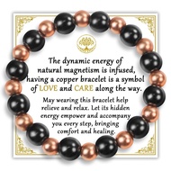 Energy bracelet Energy bracelet Ladies Magnet Energy bracelet 6mm Copper Beads Natural Magnet Beaded