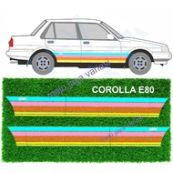 Toyota corolla gl e80 transparent maxdecal striping sticker