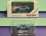 1:87 Herpa DTC '96 BMW 320i #37 "Julius" 1/87 HO 德國制造 1996年德國房車賽 37號車 藍綠色塑膠 汽車模型 與 Preiser / RIETZE 