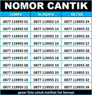 nomor cantik XL 77777 panca 7 dan 0818  rapih kartu perdana XL