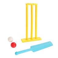 TO Kids Cricket Set Plastic Cricket Bat with 2 Balls Stumps Backyard Sports Game