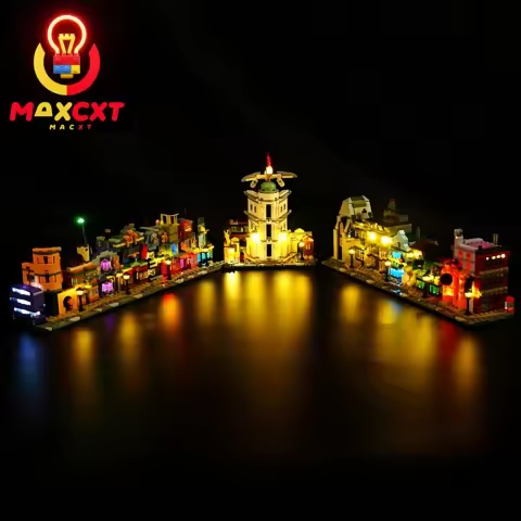 MAXCXT LED Light For LEGO 76444 Diagon Alley ™ Wizarding Shops DIY Decorative Lamp (Not Include Lego