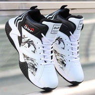 【READY STOCK】Men's shoes rubber basketball shoes for men high top sneakers basketball shoes for men 