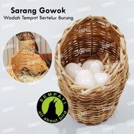 SERAT GOWOK SARANG ROTAN SUSUH TEMPAT BERTELUR BURUNG LOVEBIRD KENARI PARKIT SARANG HAMSTER TEMPAT T
