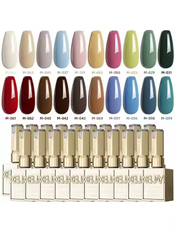 20PCS 15ml High-Shine Gel Nail Polish Set in Multiple Colors Soak Off UV/LED, Formaldehyde & Alcohol