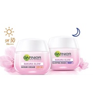 GARNIER Sakura Serum Day Cream Night Cream krim siang krim malam