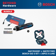 BOSCH [Bundle] Go 3 Kit - 06019H2281 + BOSCH 34pcs X-Line - 2607017405