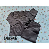 Baju Melayu baby Dark Grey