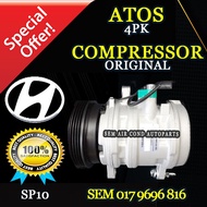 HYUNDAI ATOS 4PK ORIGINAL SP10 COMPRESSOR/ KOMPRESOR  (CAR AIRCOND SYSTEM)