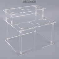 HILDARK0 2 Tier Syrup Rack, Step Shape 2 Tier Syrup Bottle Holder, Stylish Acrylic  Syrup Organizer 
