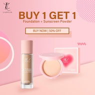BUY1 TAKE1 DW Waterproof Lightweight Skin-Nourishing Foundation + SPF 25 PA+++Powder Foundation
