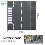 Mainan Blok Plastik Susun Building Jalan Raya Block Brick Road Baseplate