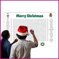 Christmas Word Search Wall Poster 36x24-Inch Interactive Holiday Family Activity Poster Size Christm
