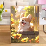 paint by number corgi diy acrylic paint hand-painted coloring decorative painting 20x30/30x40cm