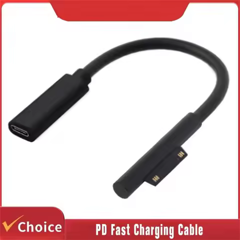 15V 3A Surface Connect to Type C PD Fast Charging Cable, Compatible for Microsoft Surface Pro 8/7/6/