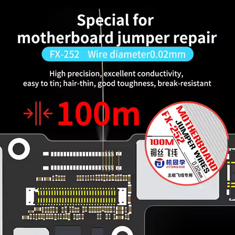 JTX Special-purpose jumper wire tools 0.01/0.02/0.0044mm for Mobile Phones motherboard Pad IC Chip E