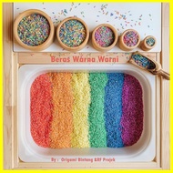 Rainbow Rice Montesorri Colorful Rice Sensory Play