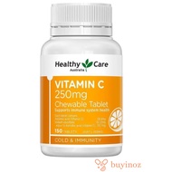 HEALTHY CARE Vitamin C 250mg Chewable 150 Tablets - Original AUSTRALIA / Vitamin C Chewabletablet 50