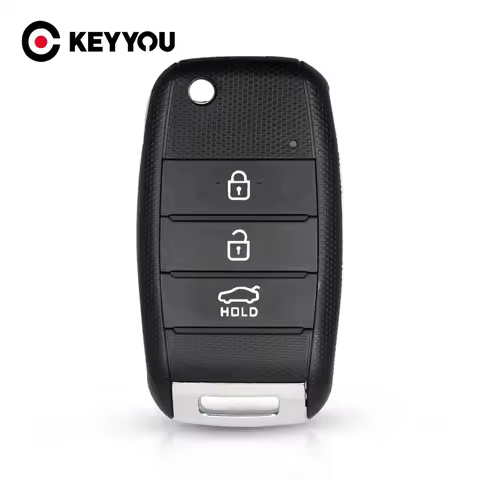 KEYYOU Replacement Remote Key Shell Case Flip Folding 3 Buttons For Kia KIA K2 K3 K5 Carens Cerato F