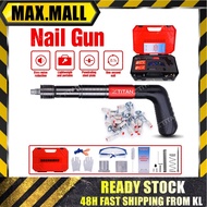 【KL Stock】Manual Steel Nail Gun 20pcs Nails Cordless Tufting Gun Rivet Gun Tool Ceiling Artifact Concrete Wall Fastening tool Pipe Clamp Round Cap Nail